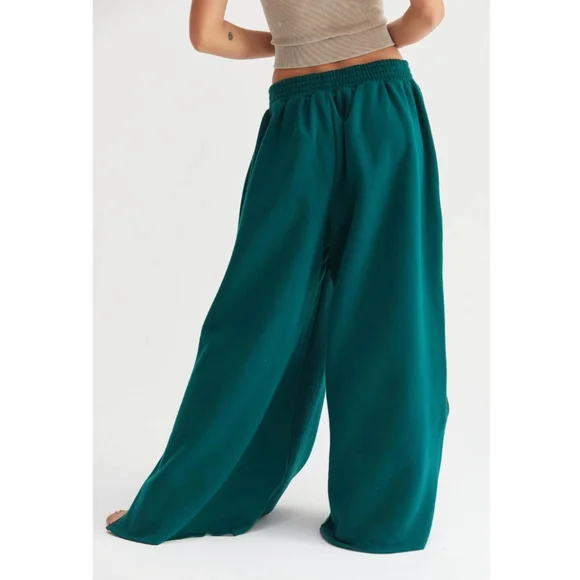 #836 🛑S,M Boho Chic Fabulous Wide-Leg Side Zipper Sweatpant - Picture 3 of 15
